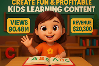 create animation for kids learning videos for youtube, animation for kids