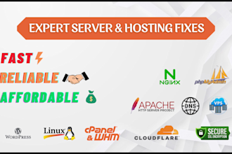 fix server, linux, hosting, whm, cpanel, ssl, vps, cloudflare, wordpress issues