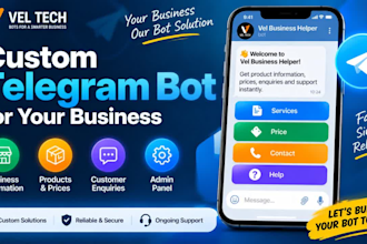 develop a custom telegram bot for your business