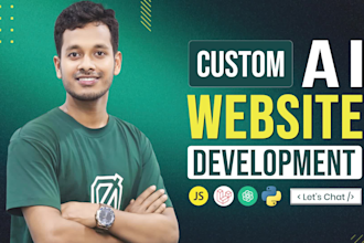 build ai website, business website development as a full stack web developer