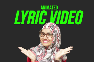 create modern hand drawn animated lyric music video for your song track