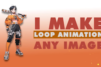 make loop animation for artwork, illustration, character