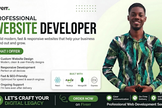 develop a react responsive landing page