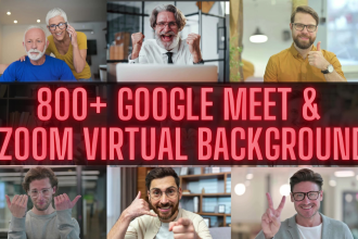 create google meet and zoom virtual background with logo