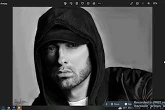 draw realistic digital oil painting art portraits from your photo