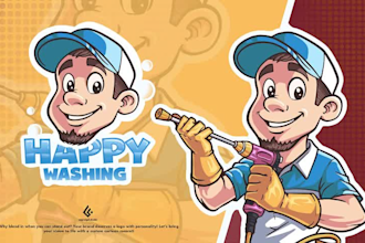 do unique caricature cartoon and mascot logo character