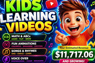 create kids learning animation videos