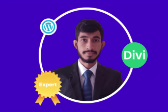be divi expert to design wordpress website with divi theme and builder
