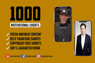 create 1000 viral motivational youtube shorts and instagram reels