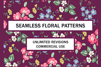 design a unique beautiful floral pattern for textile print and clothing