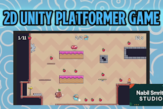 develop a 2d unity platformer game for mobile and PC
