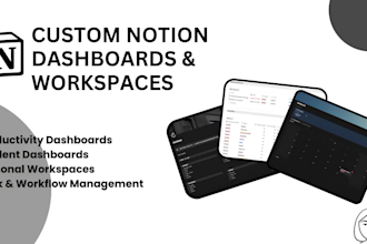 build custom notion dashboards and aesthetic workspaces