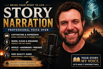 record a professional story narration voiceover