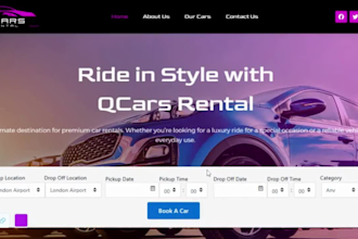 car rental website car dealership website taxi booking website vacation car