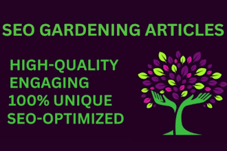 write SEO gardening articles and cbd content for your blog