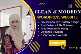 develop full perfect clean wordpress website  modern design