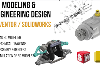 design and model mechanical parts in autodesk inventor