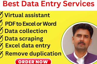 do data collection, scraping, data cleaning, remove duplicates, web research