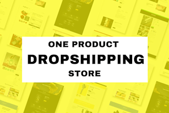 professional shopify one product dopshipping store website