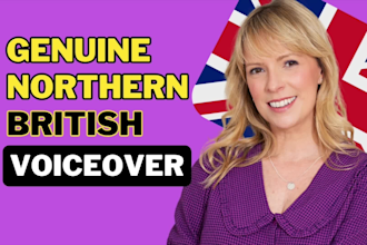 be a friendly northern UK voice on your video project