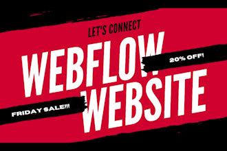 build a stunning, responsive webflow website or landing page