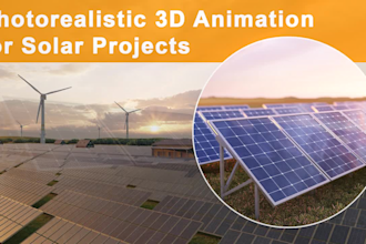 create photorealistic 3d animation for solar energy projects