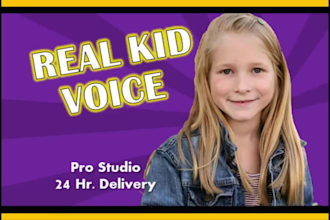 record a professional, american girl kid voice over