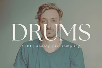 edit drums to sound real, sample or be your drummer, analog or electronic record