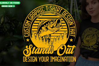 do custom graphic vintage t shirt designs and merch design