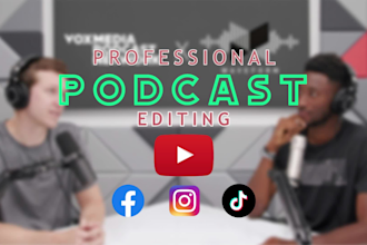 do podcast video editing, zoom meeting, interview videos for youtube