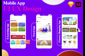 design creative modern mobile app ui ux for android or IOS