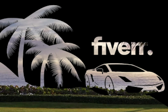 create a high class lamborghini beach promo