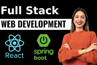 develop full stack web application using react, spring boot