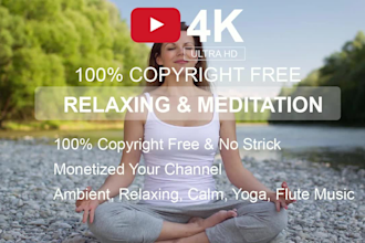 create youtube channel 60x3hrs yoga,sleep,rain,relaxing meditation music video