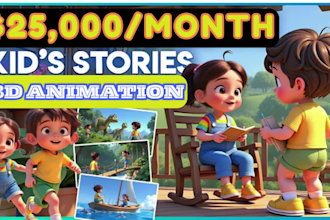create 2d kids learning videos, nursery rhymes to grow youtube