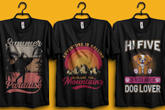 create trendy typography and custom graphic t shirt design