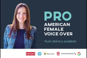 deliver a professional american female voice over