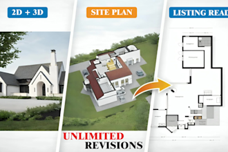 redraw 2d and 3d real estate floor plan using floorplanner