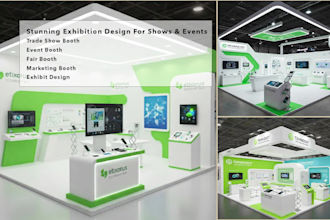 professional 3d design for kiosks and exhibition booths
