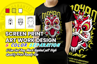 do screen printing color separation design