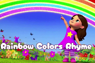 make high quality 2d, 3d animated kids learning videos for youtube