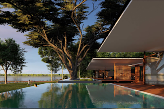 create interior and exterior designs with realistic 3d rendering