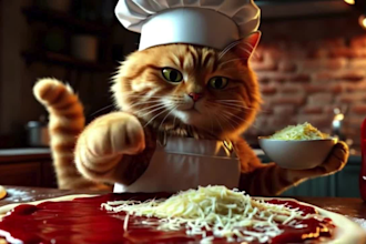 make realistic ai cat videos, ai cooking cat shorts and reels