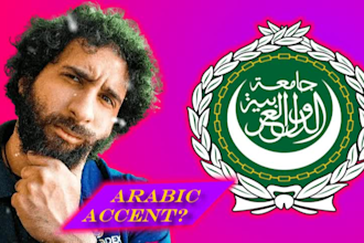 do a male spokesperson video with an arabic accent