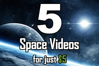 create all 5 space logo intro videos