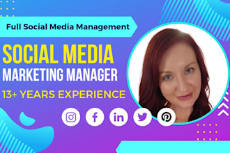 be your amazing social media marketing manager