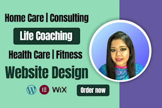 design home care healthcare pet care consulting website on wix or wordpress