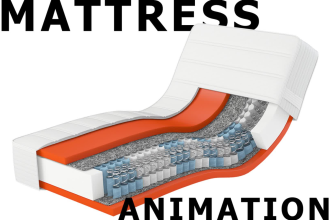 create animation of mattress in section