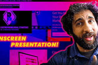 an onscreen website or document presentation