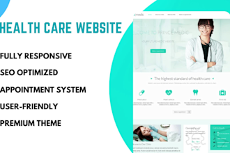 create a website for your hospital,clinic,medical, heathcare